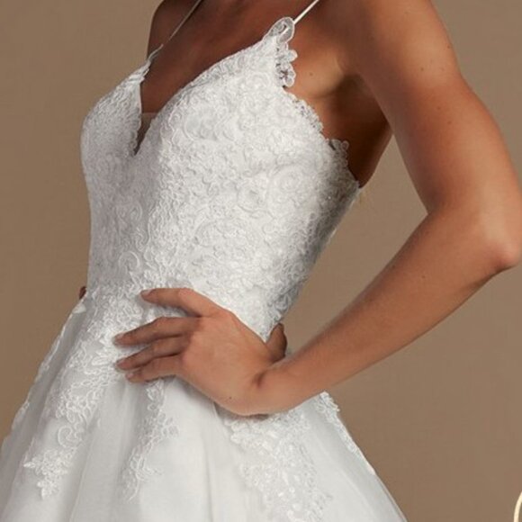 White Color SWEETHEART SHORT BABYDOLL DRESS A-Line Shape Open Back Dress NXR707 - Picture 4 of 6